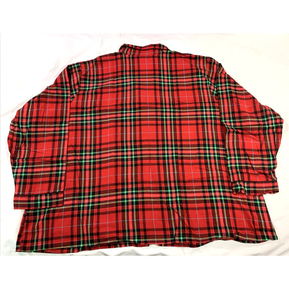 Sleepwear Pajama Set Women's 4X Plaid Red Christmas Holiday Tartan by Wondershop - Picture 4 of 16